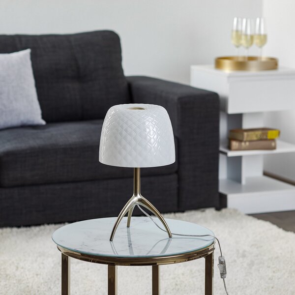 Lampă de masă Foscarini, Lumiere, Alb, Camera de zi, Sticlă, Design