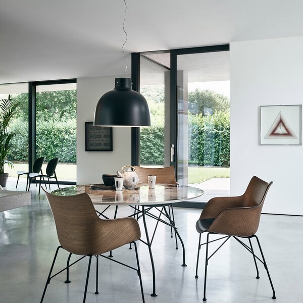 Kartell Bellissima lampă suspendată, negru mat, Negru, Camera de zi / sufragerie, Plastic, Design
