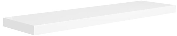 Raft de perete suspendat, alb, 90x23,5x3,8 cm, MDF