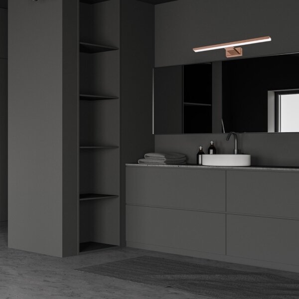Lumină LED pentru oglindă de baie SHINE, 13,8 W, 230 V, 60 cm, IP44, aur roz