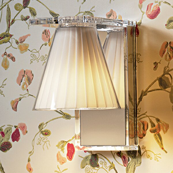 Kartell Light-Air aplică perete cu abajur textil, Transparent, Camera de zi / sufragerie, Plastic, Design
