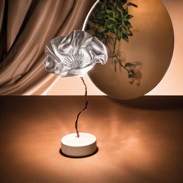 Lampă de masă Slamp, Lafleur, reglabil, Transparent, Camera de zi, Plastic, Design