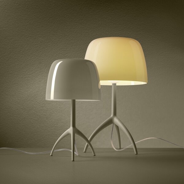 Lampă de masă Foscarini, Lumiere nuances grande, reglabil, Verde, Camera de zi, Sticlă, Design