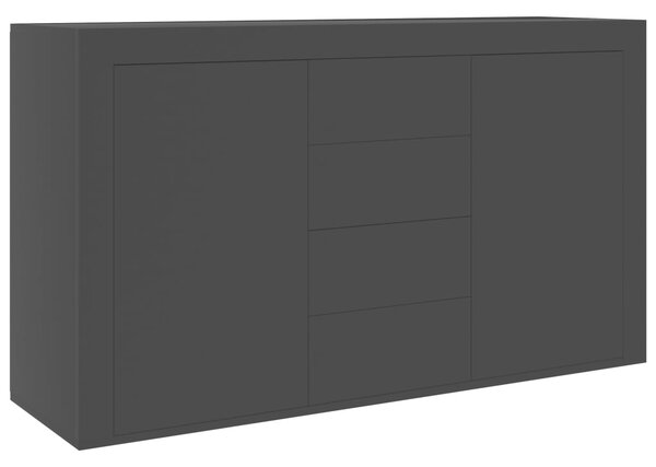 Servantă, negru, 120 x 36 x 69 cm, PAL