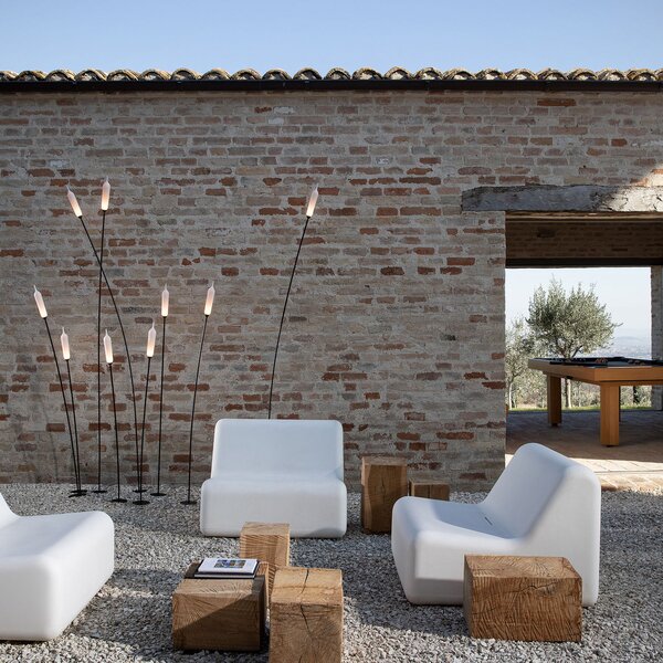 Karman Nilo lampă LED exterior cu picior, h=150 cm, Negru, Metal, Design
