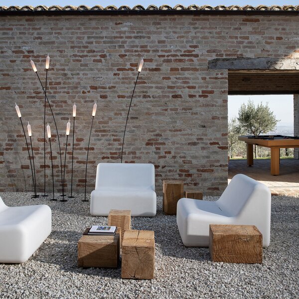 Karman Nilo lampă LED exterior cu picior, h=220 cm, Negru, Metal, Design