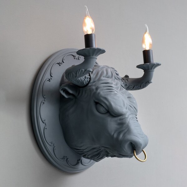 Karman Corrado aplică de perete gri, reglabil, Gri, Camera de zi / sufragerie, Ceramică, Design