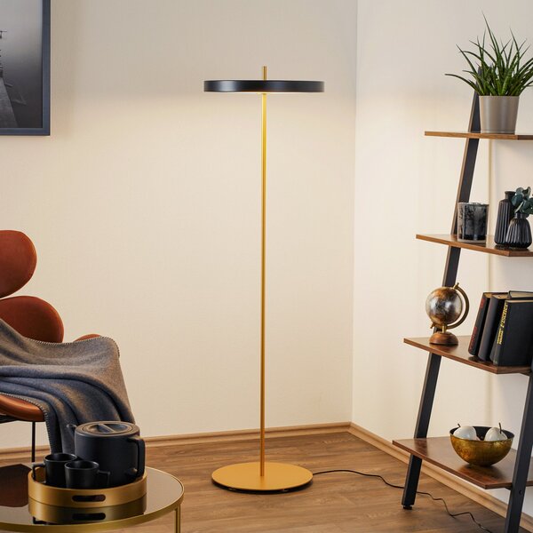 Lampadar UMAGE, Asteria floor, reglabil, Negru, Camera de zi, Metal, Design