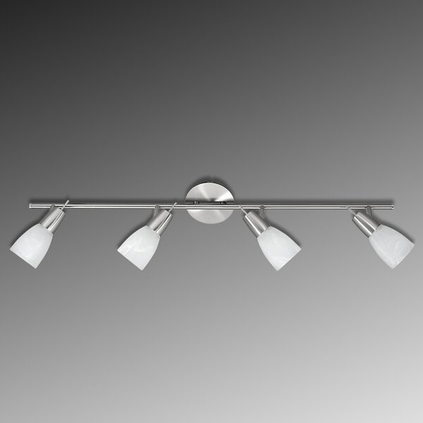JUST LIGHT. GmbH Plafonieră LED Julia cu sticlă marmorată, Metalic, Camera de zi / sufragerie, Metal, Modern