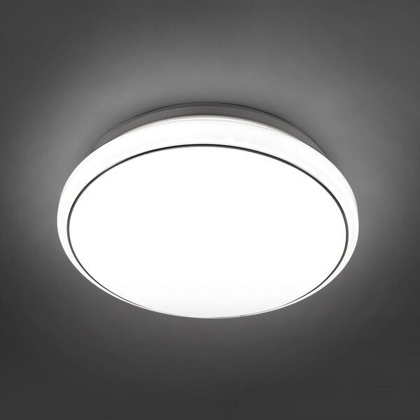 JUST LIGHT. GmbH Jupiter plafonieră LED aspect cer înstelat 35 cm, Alb, Camera de zi / sufragerie, Plastic, Modern