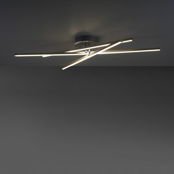 JUST LIGHT. GmbH Plafonieră LED Alina cu RGB-Ambilight, dimabilă, reglabil, Metalic, Camera de zi / sufragerie, Metal, Modern