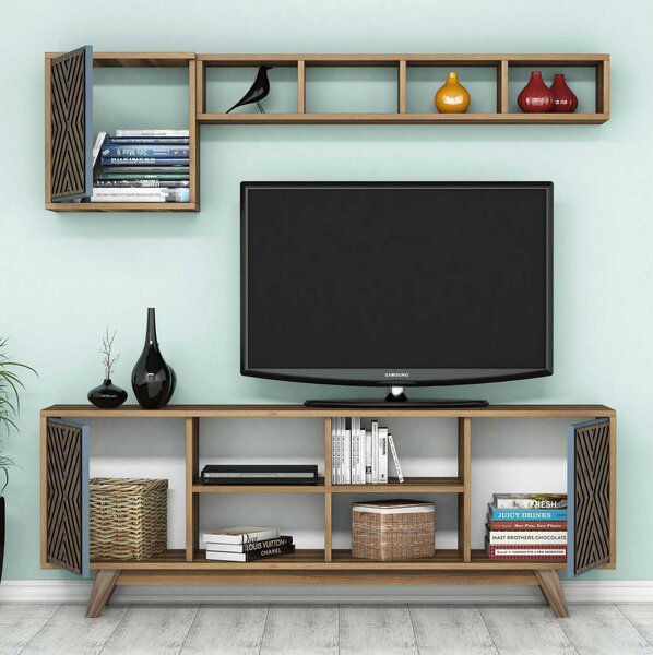 Mobilier living Ivonne (Nuc + albastru). 1089203