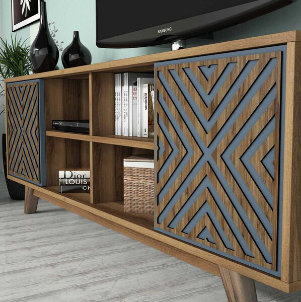 Mobilier living Ivonne (Nuc + albastru). 1089203