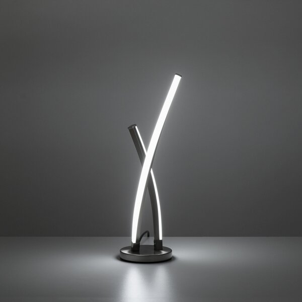 LOLA Smart Lampă de masă LED LOLAsmart Swing, reglabil, Gri, Camera de zi / sufragerie, Metal, Modern