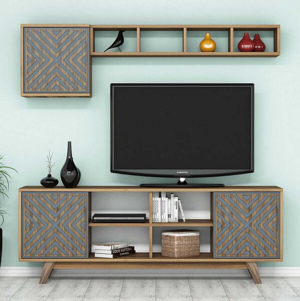 Mobilier living Ivonne (Nuc + albastru). 1089203