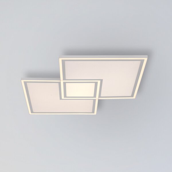 JUST LIGHT. GmbH Plafonieră cu LED Margine CCT, 67,5 x cm, reglabil, Alb, Camera de zi / sufragerie, Metal, Modern