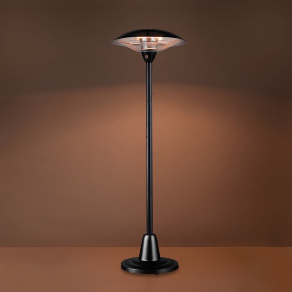 JUST LIGHT. GmbH Radiator încălzire picior Glow IP34, 1.500W/3.000W, Negru, Metal