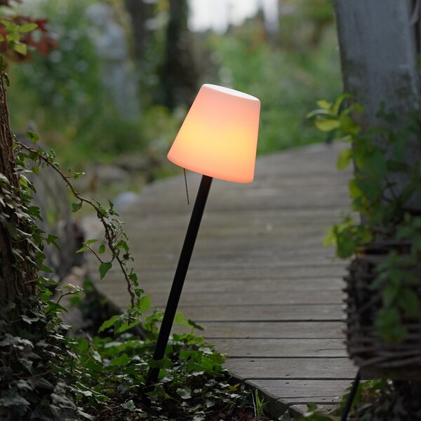 JUST LIGHT. GmbH Lampă masă LED Keno, țăruș, comutator, baterie, reglabil, Negru, Metal, Modern, Spot de exterior / vârf de pământ
