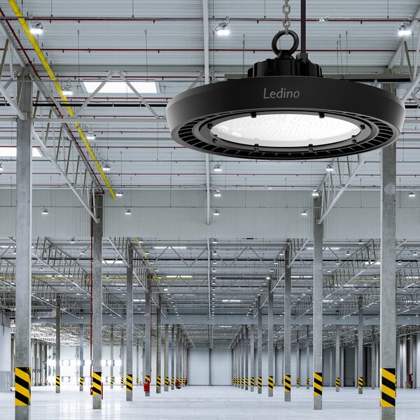 Ledino Proiector LED de hală Wangen 6.500K 100W 13.000lm, reglabil, Negru, Metal