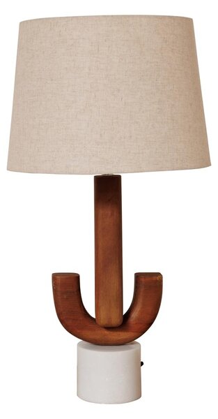 Lampa de masa cu abajur din in, Casablanca