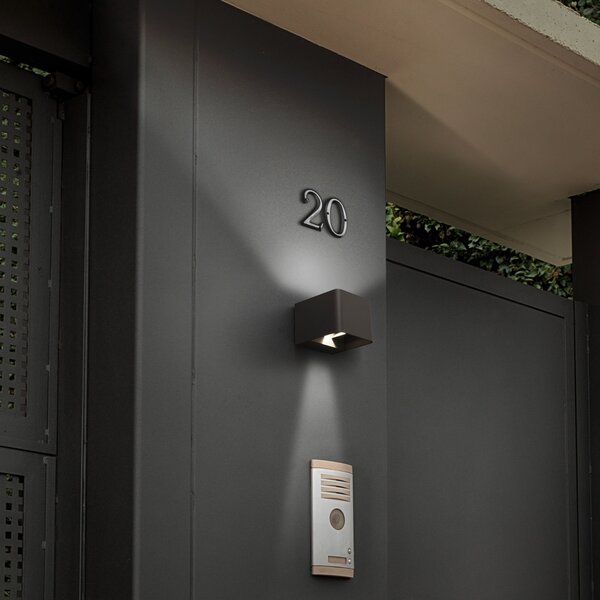 LEDS-C4 Wilson lampă exterior LED, 11 cm antracit, Negru, Metal, Modern