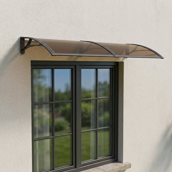 Copertina PLEXIGAS PRO 150x120 cm, Policarbonat Acrylic 2.5 mm, Suporturi din Aluminiu, Negru/Bronz