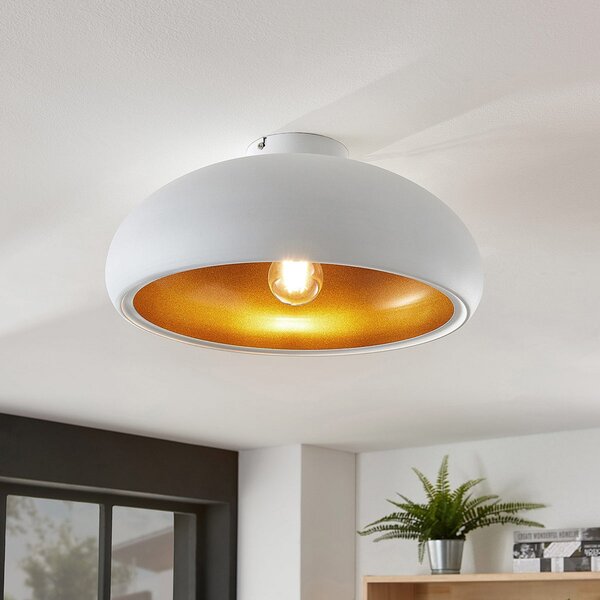Plafoniere Lindby, Gerwina, reglabil, Alb, Camera de zi, Metal, Modern