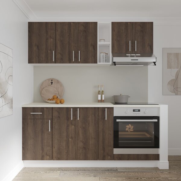 Corp haaus Karo, O Usa, cu sticla, Stejar Bronz/Alb, 40 x 30 x 60 cm