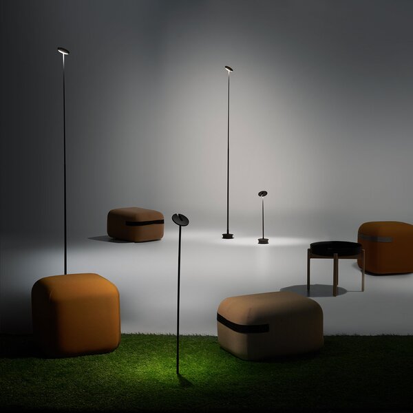 LEDS-C4 Lumina invizibilă cu LED-uri bolar vârf de sol, Negru, Metal, Modern, Spot de exterior / vârf de pământ