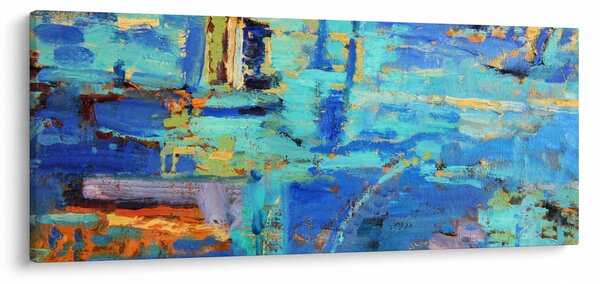 Tablou - pictură abstractă în ulei (120x50 cm)