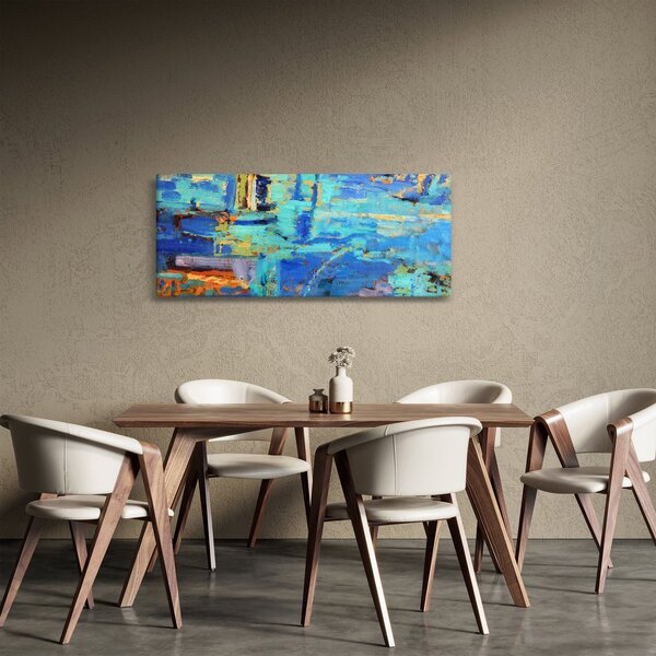 Tablou - pictură abstractă în ulei (120x50 cm)