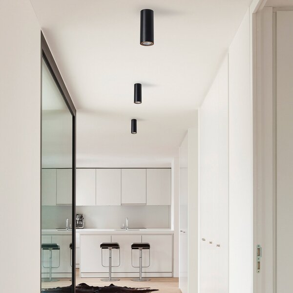 LEDS-C4 Pipe spot tavan 2 becuri alb-negru, reglabil, Alb, Camera de zi / sufragerie, Metal, Modern