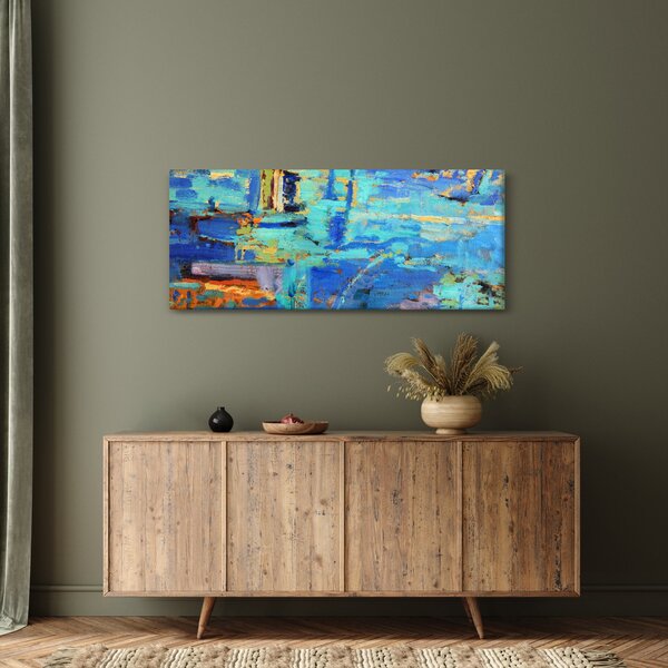 Tablou - pictură abstractă în ulei (120x50 cm)
