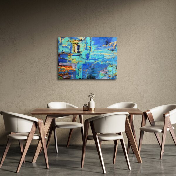 Tablou - pictură abstractă în ulei (70x50 cm)