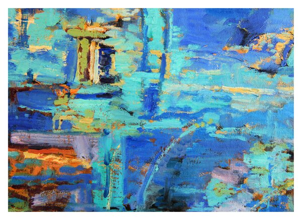 Tablou - pictură abstractă în ulei (70x50 cm)