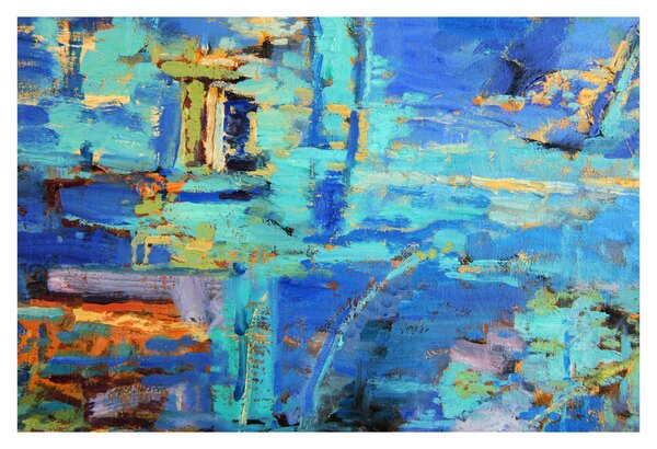 Tablou - pictură abstractă în ulei (90x60 cm)
