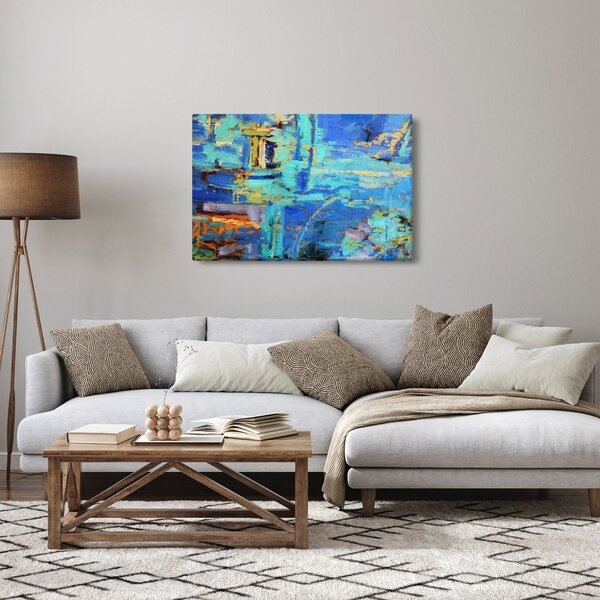 Tablou - pictură abstractă în ulei (90x60 cm)