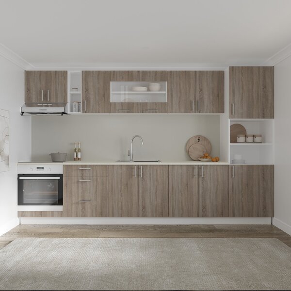 Corp haaus Karo, 2 Usi, Stejar Sonoma Inchis/Alb, 80 x 30 x 60 cm