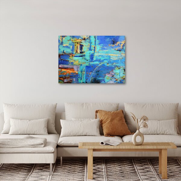 Tablou - pictură abstractă în ulei (70x50 cm)