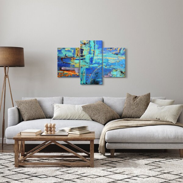 Tablou - pictură abstractă în ulei (90x60 cm)