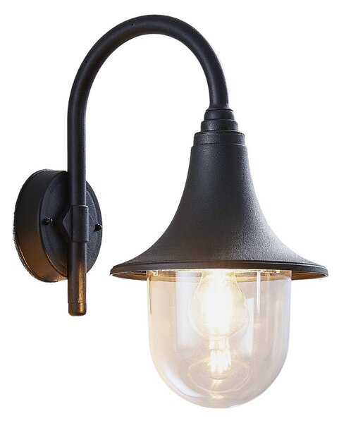 Lămpi de exterior Lindby, Nalevi, reglabil, Negru, Balcon, Plastic, Modern