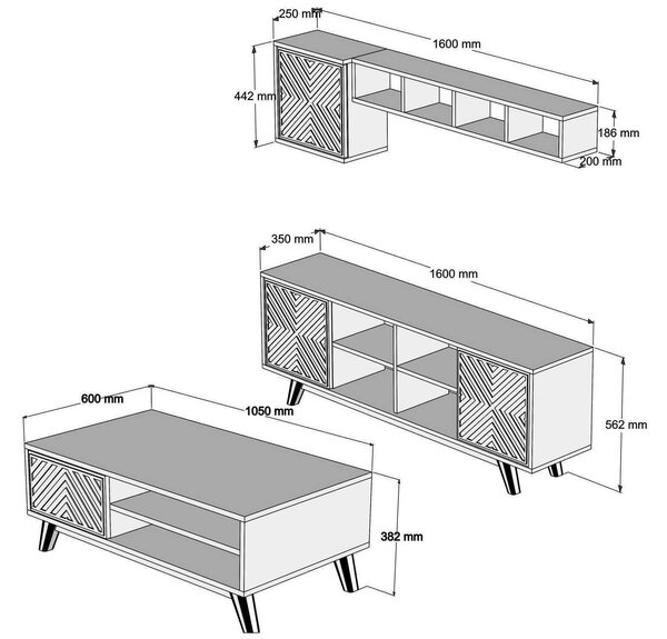 Set mobilier living Inge (nuc). 1089286