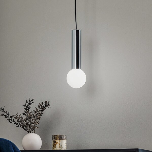 LEDS-C4 Mist lampă susp. baie IP44 crom, reglabil, Metalic, Baie, Sticlă, Modern