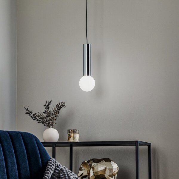 LEDS-C4 Mist lampă susp. baie IP44 crom, reglabil, Metalic, Baie, Sticlă, Modern