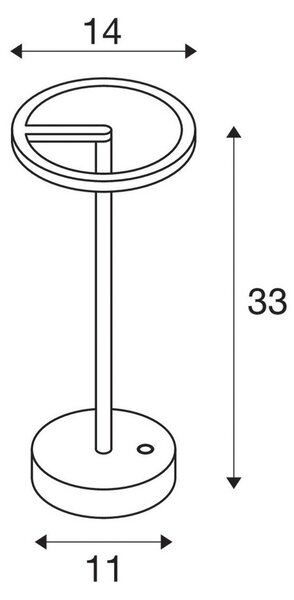 SLV Lampă LED reîncărcabilă Vinolina One, rugină, 2.700 K, înălțime 33 cm, reglabil, Maro / Rugină, Aluminiu, Modern