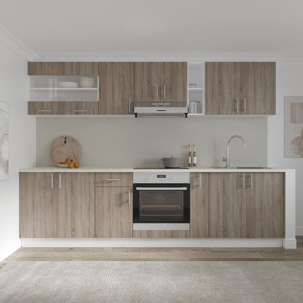 Corp haaus Karo, 2 Usi, Stejar Sonoma Inchis/Alb, 80 x 30 x 60 cm