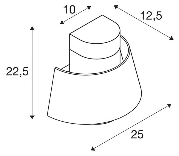 SLV Aplică de perete Photoni, culoare ruginiu, aluminiu, lățime 25 cm, reglabil, Maro / Rugină, Aluminiu