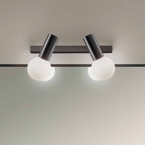 LEDS-C4 Mist aplică perete baie 2 becuri negru, reglabil, Negru, Baie, Metal, Modern