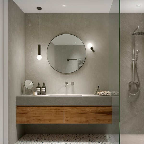 LEDS-C4 Mist aplică de perete baie 1 bec crom, reglabil, Metalic, Baie, Metal, Modern