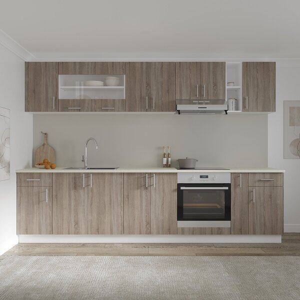 Corp haaus Karo, 2 Usi, Stejar Sonoma Inchis/Alb, 60 x 50 x 80 cm